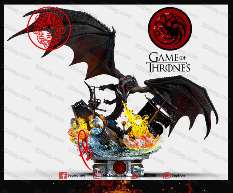 Geek MB 权力的游戏巨龙-P站图纸收藏馆