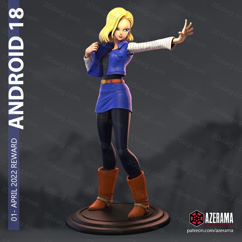 Azerama 龙珠 人造人18号-P站图纸收藏馆