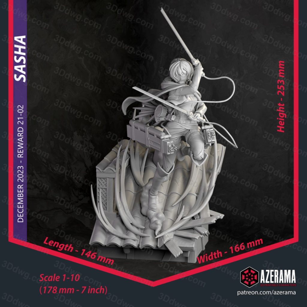 图片[3]-Azerama 进击的巨人 萨莎·布劳斯-P站图纸收藏馆