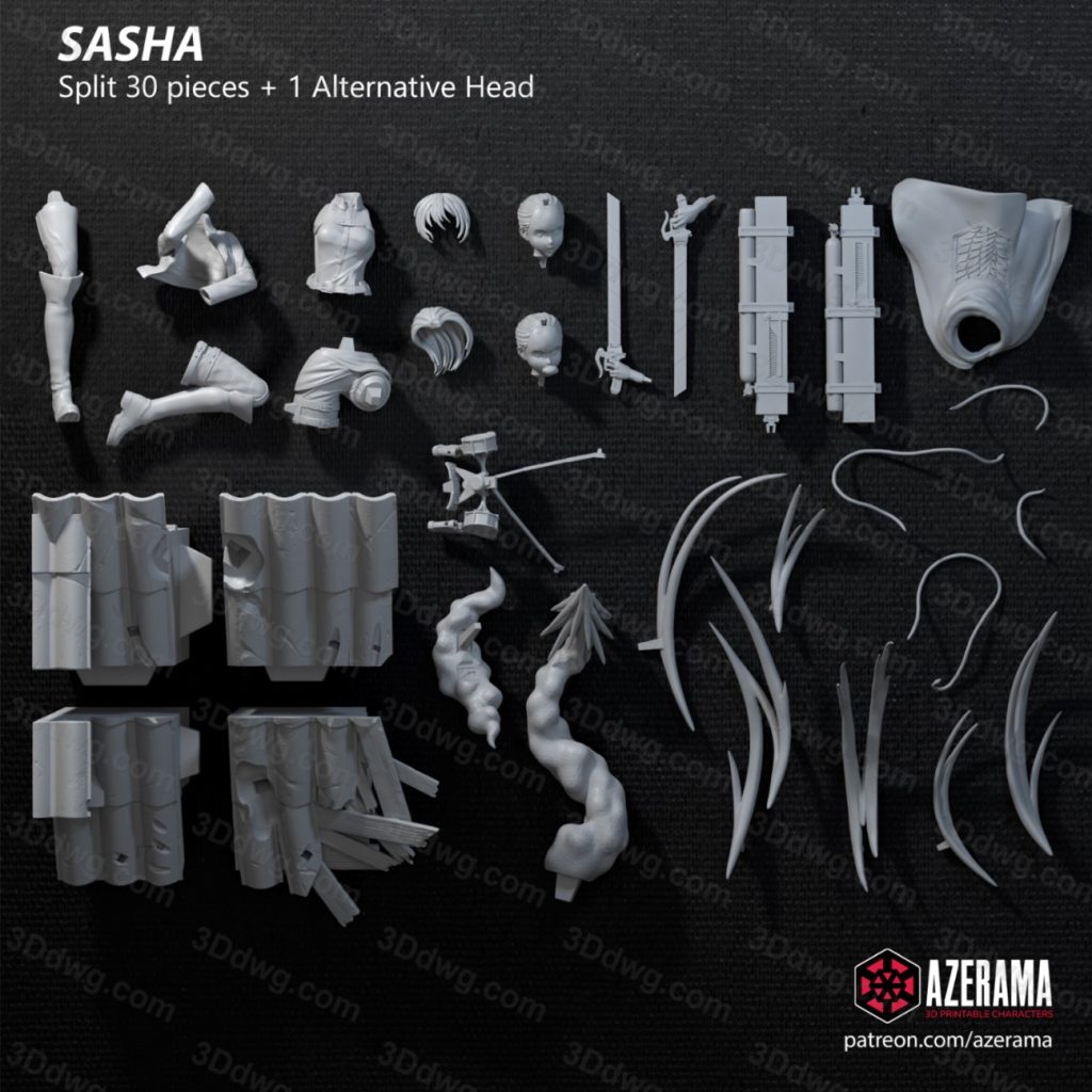 图片[4]-Azerama 进击的巨人 萨莎·布劳斯-P站图纸收藏馆