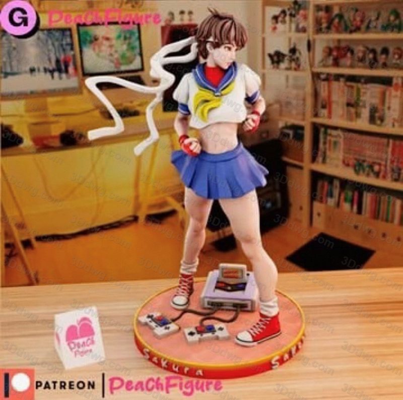 Peach Figure 街头霸王 春日野樱-P站图纸收藏馆