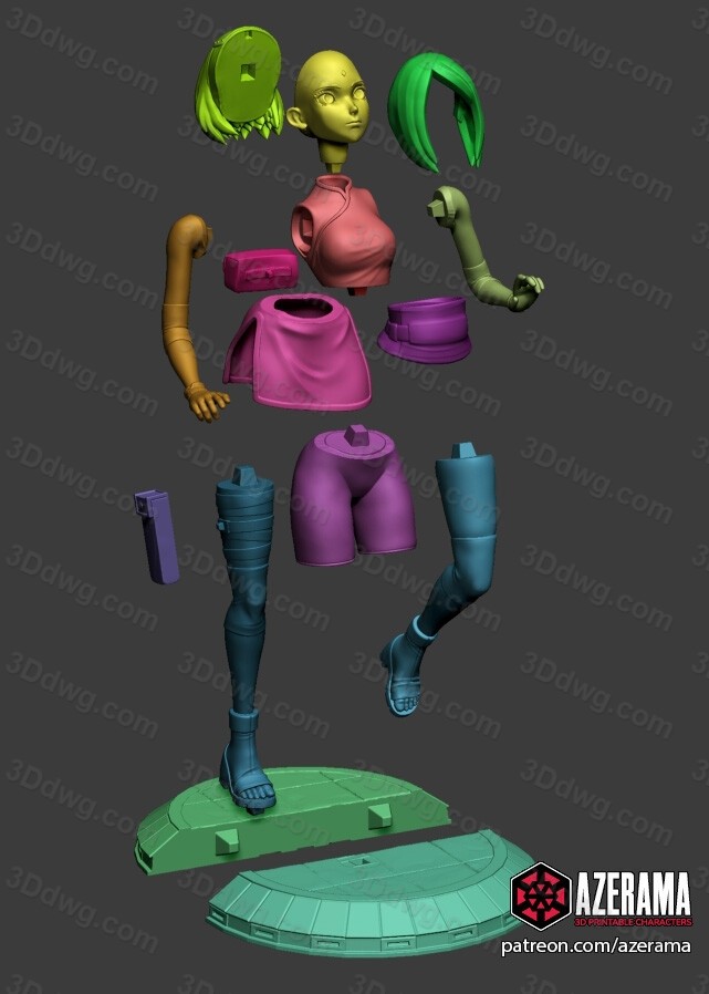 图片[3]-Azerama 火影忍者 春野樱-P站图纸收藏馆