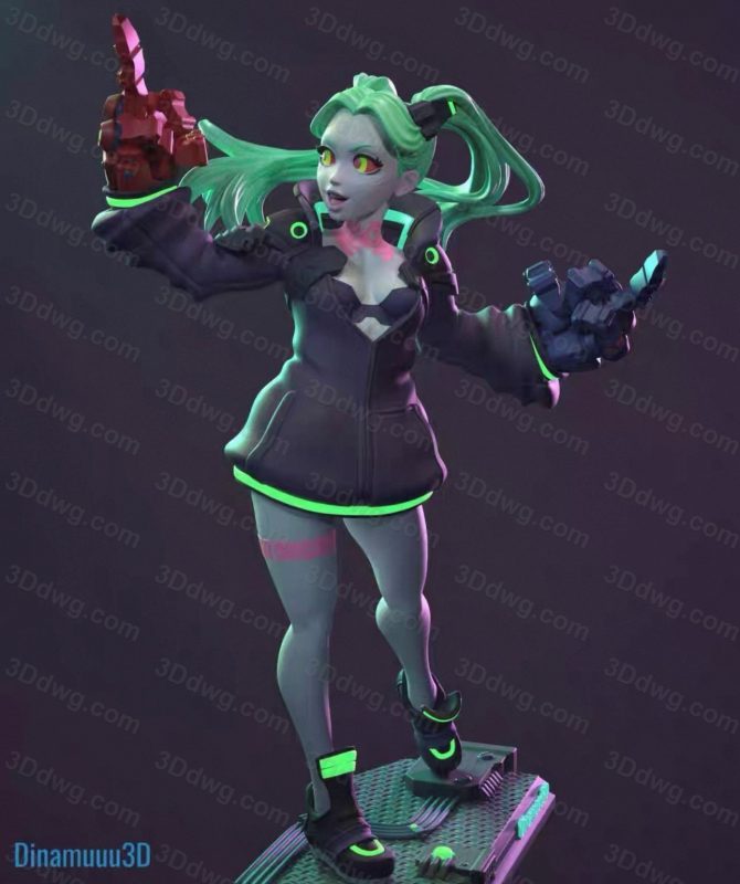 Dinamuuu 3D 边缘行者 丽贝卡-P站图纸收藏馆