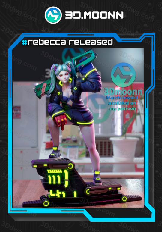 3Dmoonn 边缘行者 丽贝卡-P站图纸收藏馆