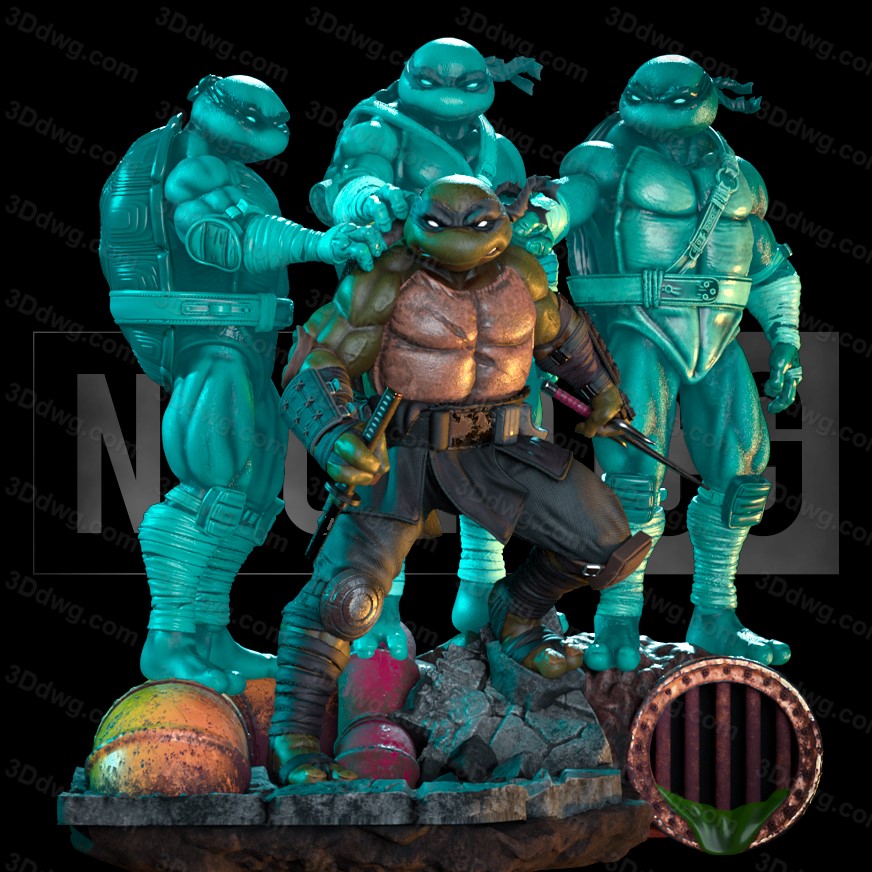 图片[1]-Nacho CG 忍者神龟 最后的武士-P站图纸收藏馆