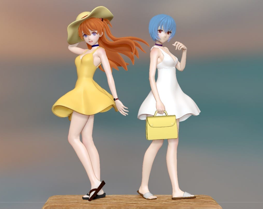 Neko 新世纪福音战士 明日香和丽-P站图纸收藏馆