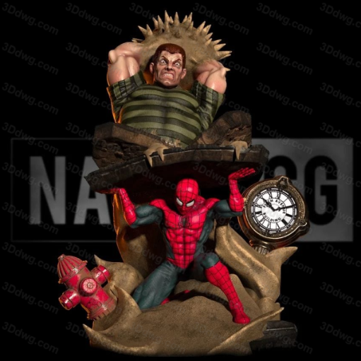 Nacho CG 漫威 蜘蛛侠对战流沙人-P站图纸收藏馆