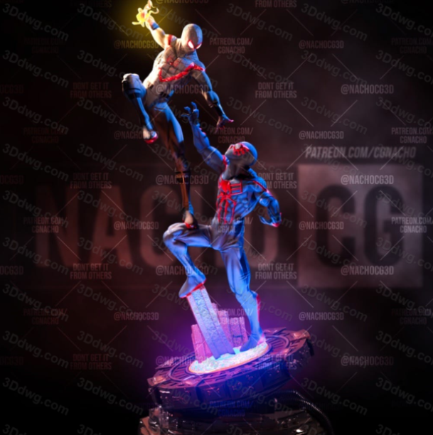 Nacho CG 漫威 蜘蛛侠对战迈尔斯-P站图纸收藏馆