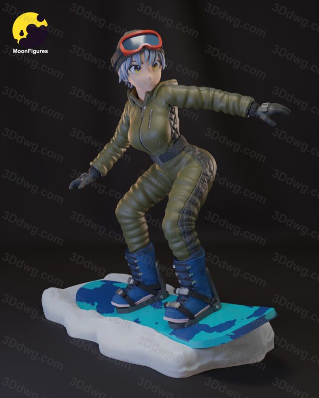 Moon Figures 滑雪板女孩-P站图纸收藏馆