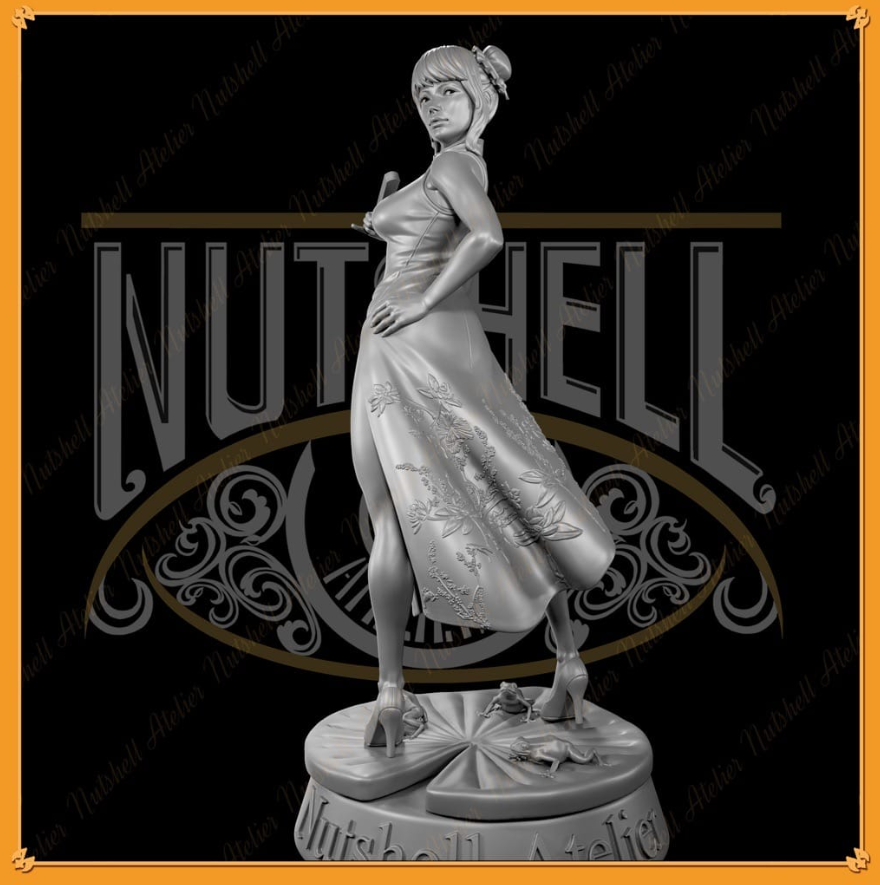 Nutshell Atelier 穿连衣裙的中国女孩-P站图纸收藏馆