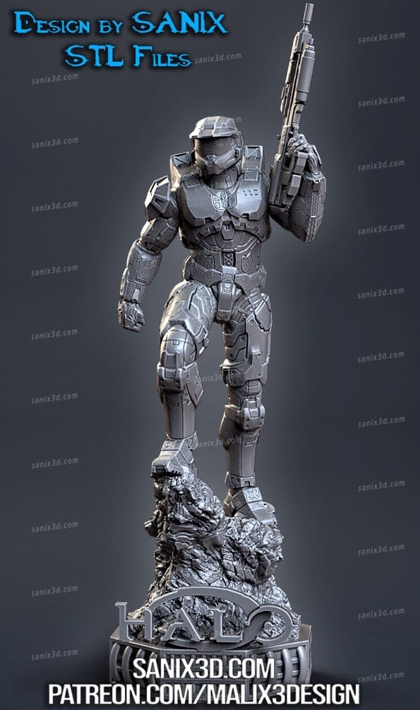 Sanix3d 光环 士官长-P站图纸收藏馆