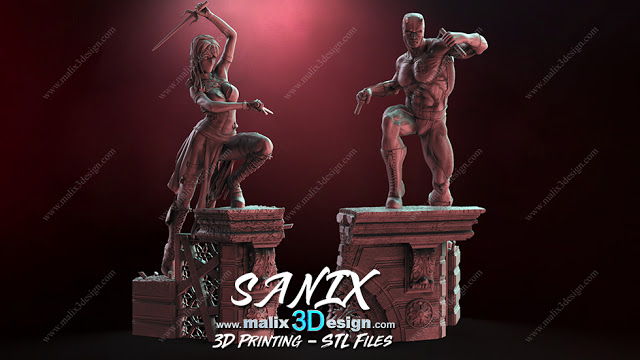 Sanix3d 超胆侠 艾丽卡和超胆侠-P站图纸收藏馆