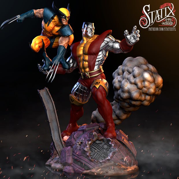 STATIX 漫威 钢力士和金刚狼-P站图纸收藏馆