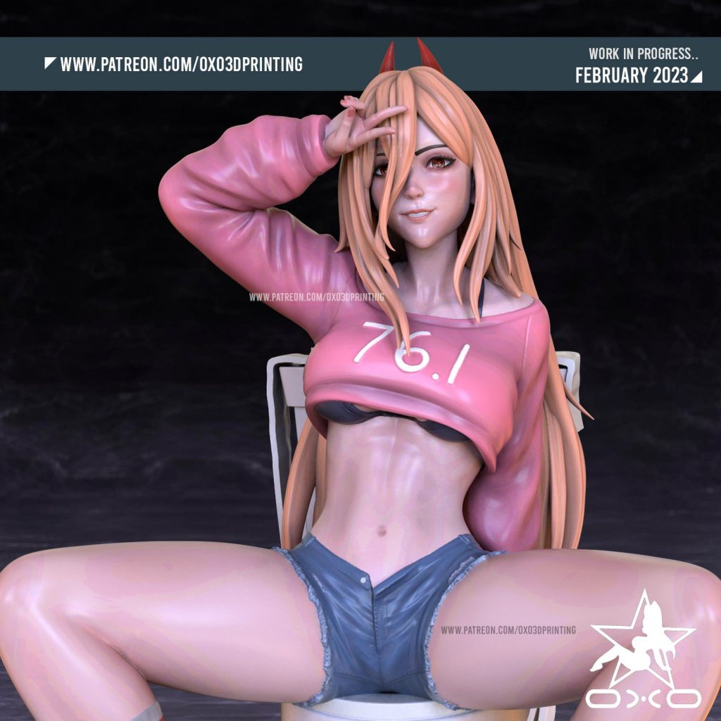 OXO3D 链锯人 帕瓦-P站图纸收藏馆