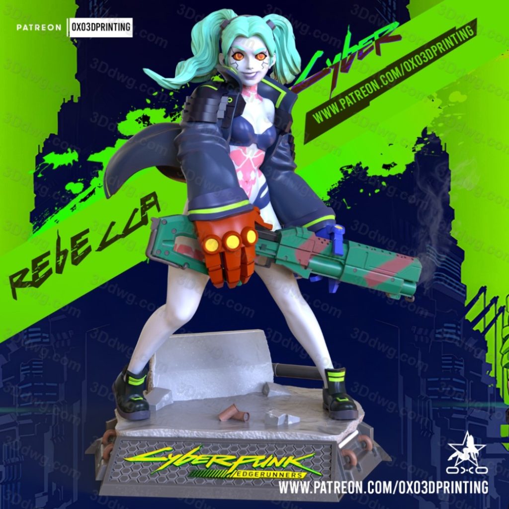 OXO3D 赛博朋克 边缘行者 丽贝卡-P站图纸收藏馆