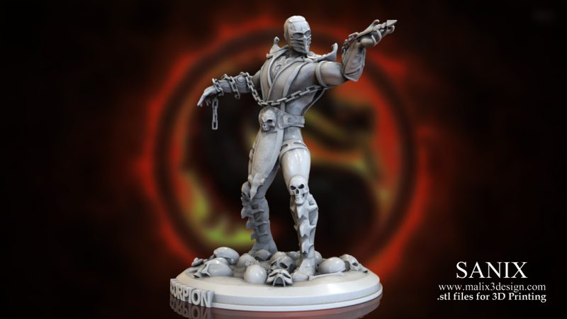 Sanix3d 真人快打 蝎子-P站图纸收藏馆