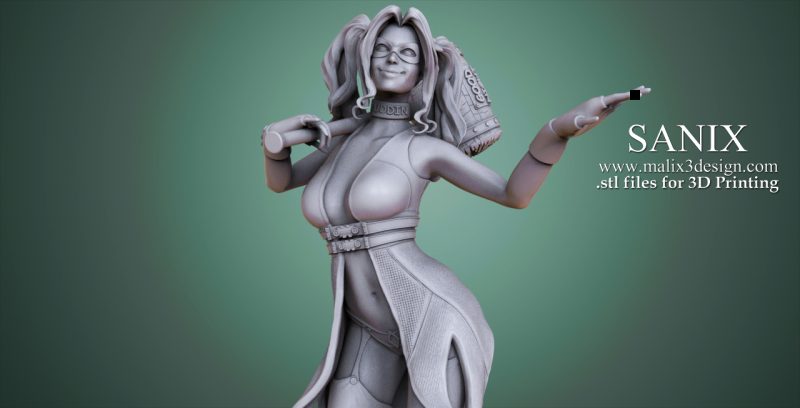 Sanix3d DC漫画 哈莉·奎茵-P站图纸收藏馆