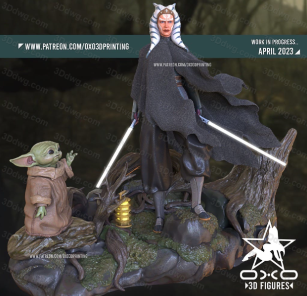 OXO3D 星球大战 阿索卡-P站图纸收藏馆