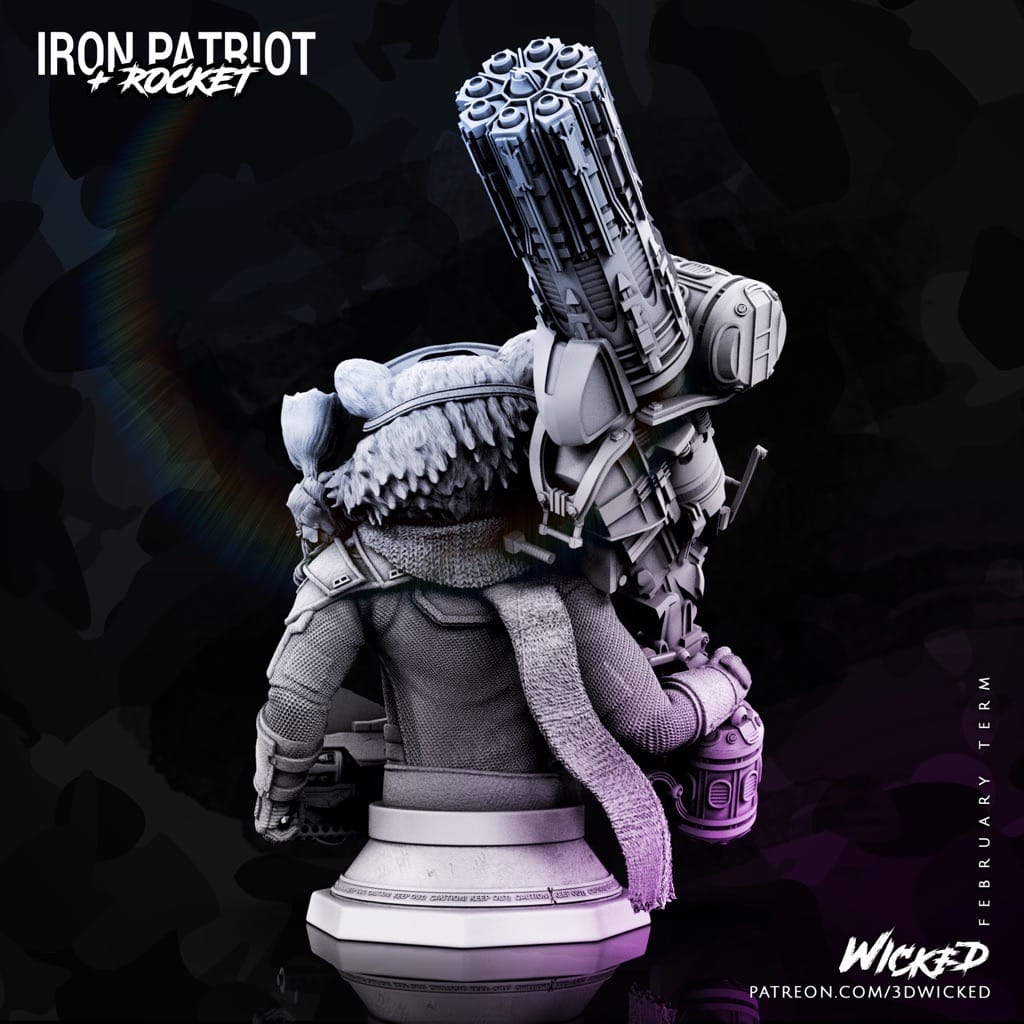 图片[3]-3DWicked 漫威 银河护卫队 火箭浣熊-P站图纸收藏馆