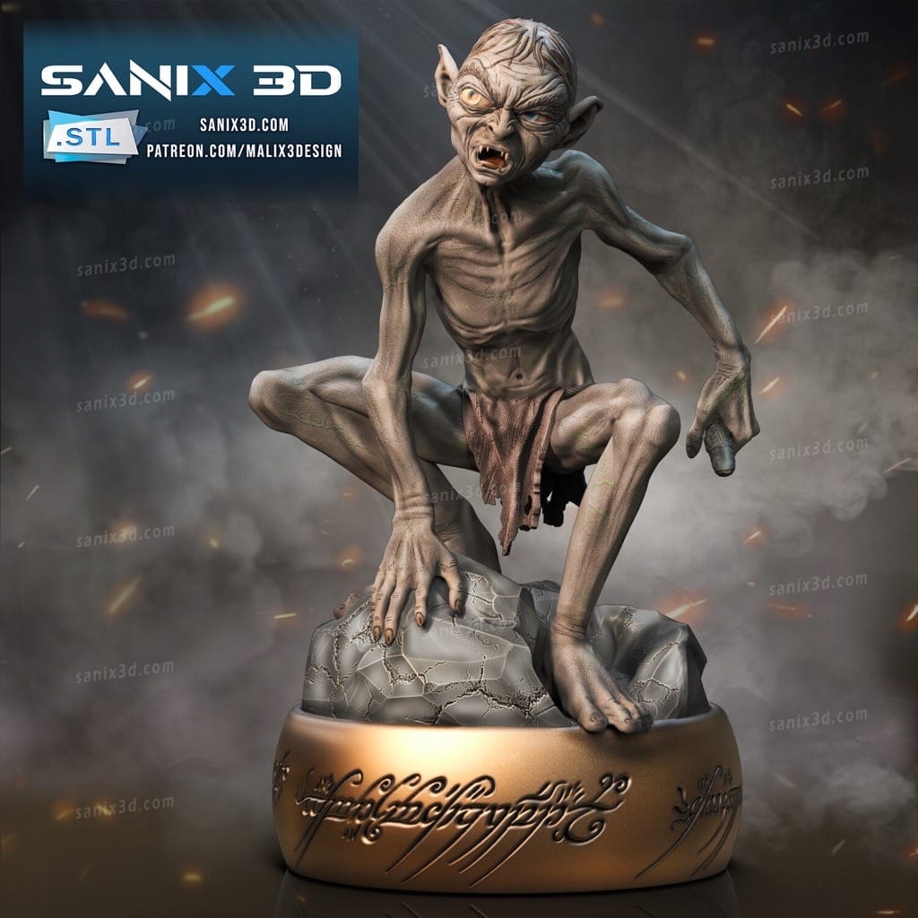 Sanix3d 指环王 咕噜-P站图纸收藏馆
