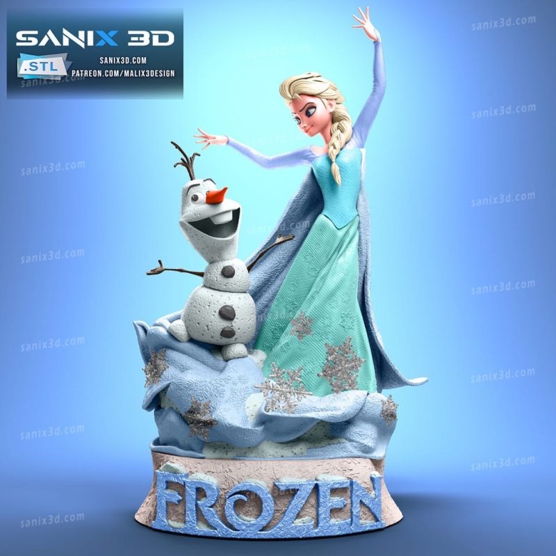 Sanix3d 冰雪奇缘 艾莎-P站图纸收藏馆
