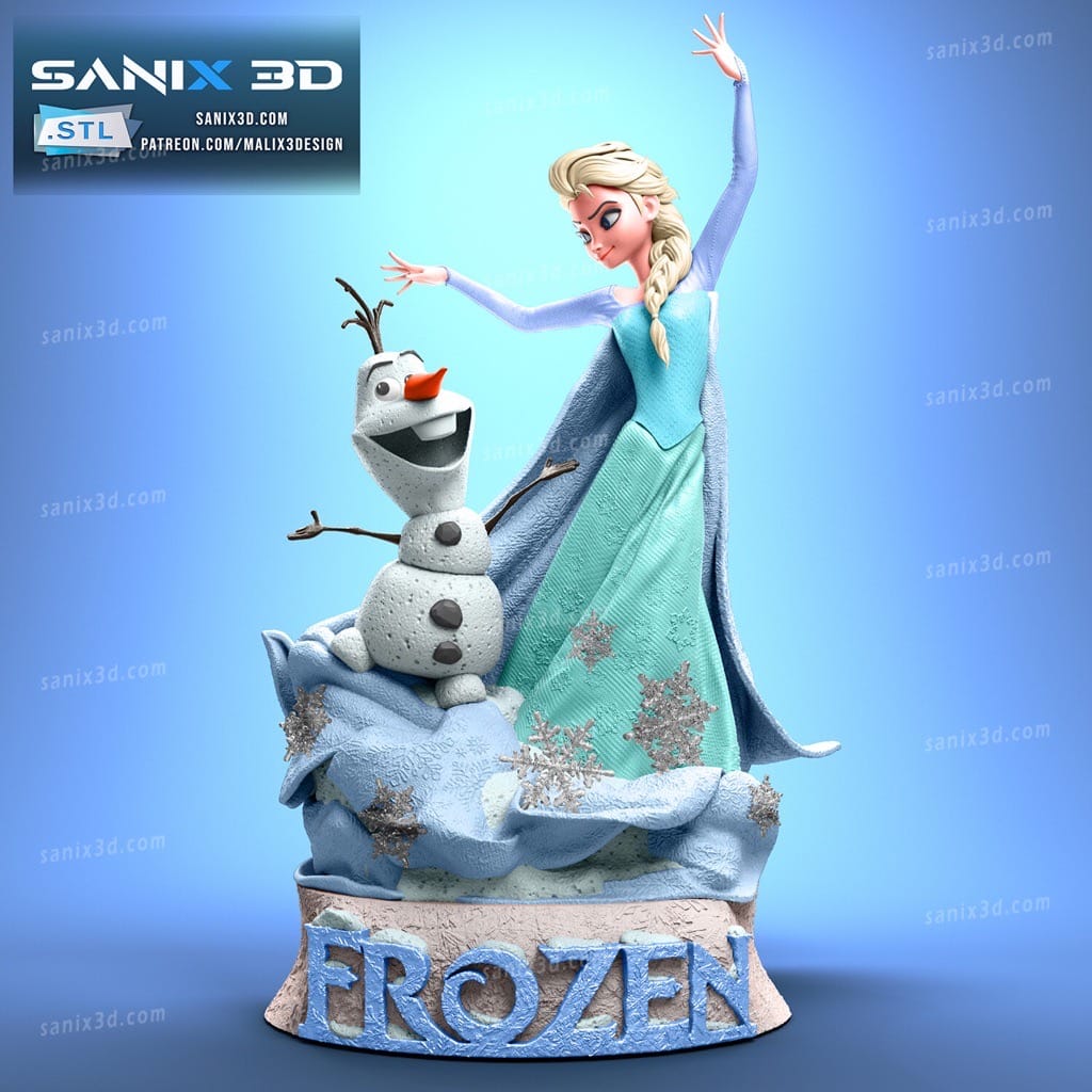 Sanix3d 冰雪奇缘 艾莎-P站图纸收藏馆