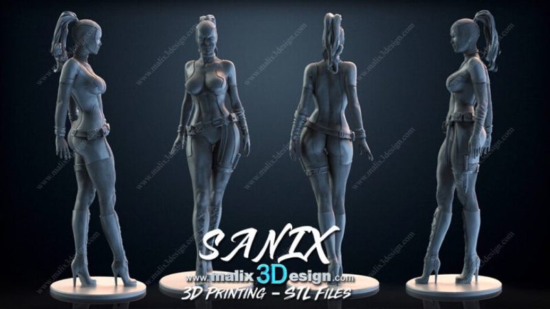 Sanix3d 漫威 女死侍-P站图纸收藏馆
