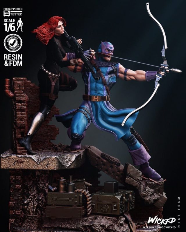 3DWicked 漫威 鹰眼和黑寡妇-P站图纸收藏馆