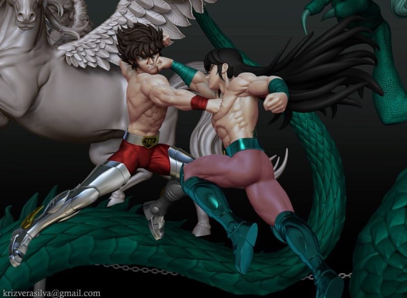 圣斗士星矢 星矢对战紫龙-P站图纸收藏馆