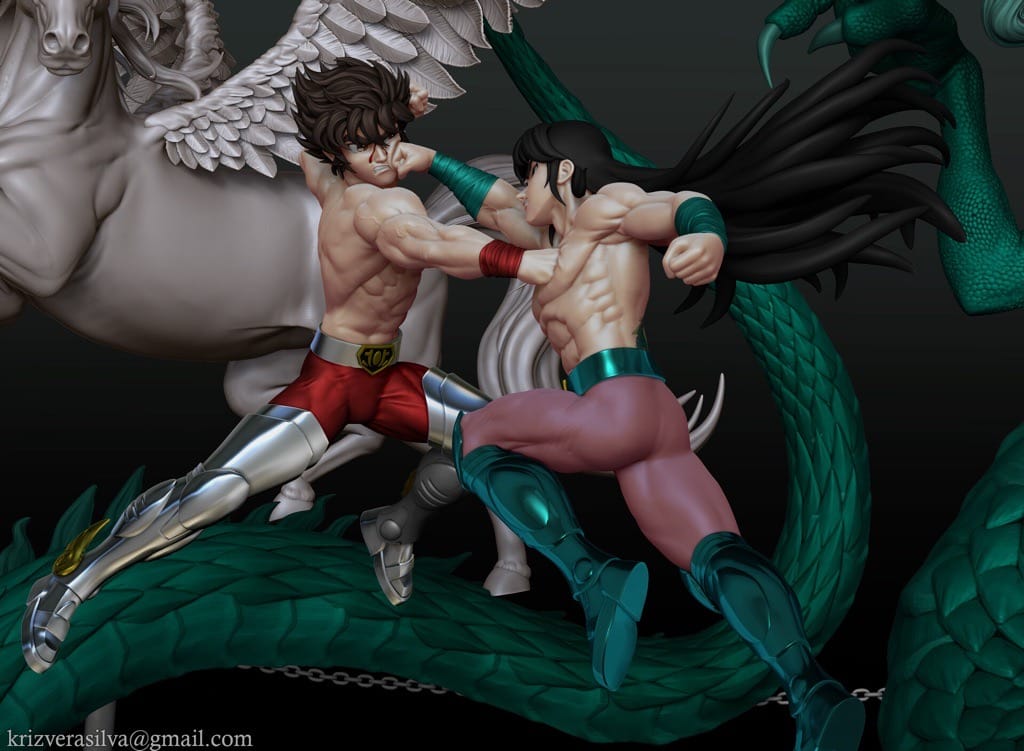 图片[1]-圣斗士星矢 星矢对战紫龙-P站图纸收藏馆