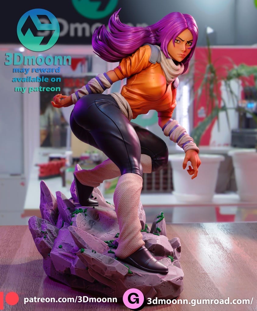 3Dmoonn 死神 四枫院夜一-P站图纸收藏馆