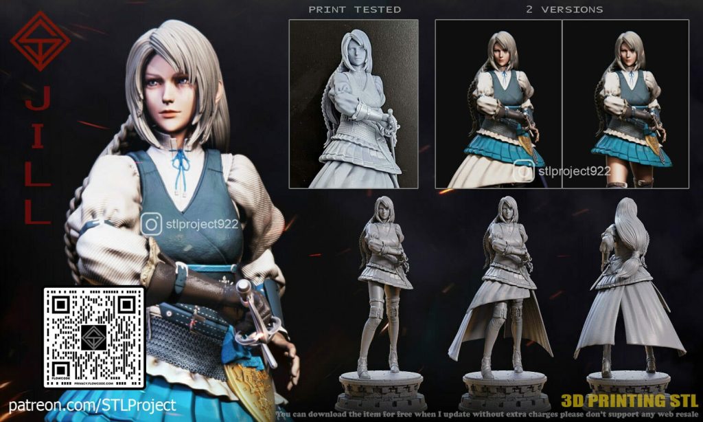 图片[2]-STL Project 最终幻想 吉尔·沃里克-P站图纸收藏馆