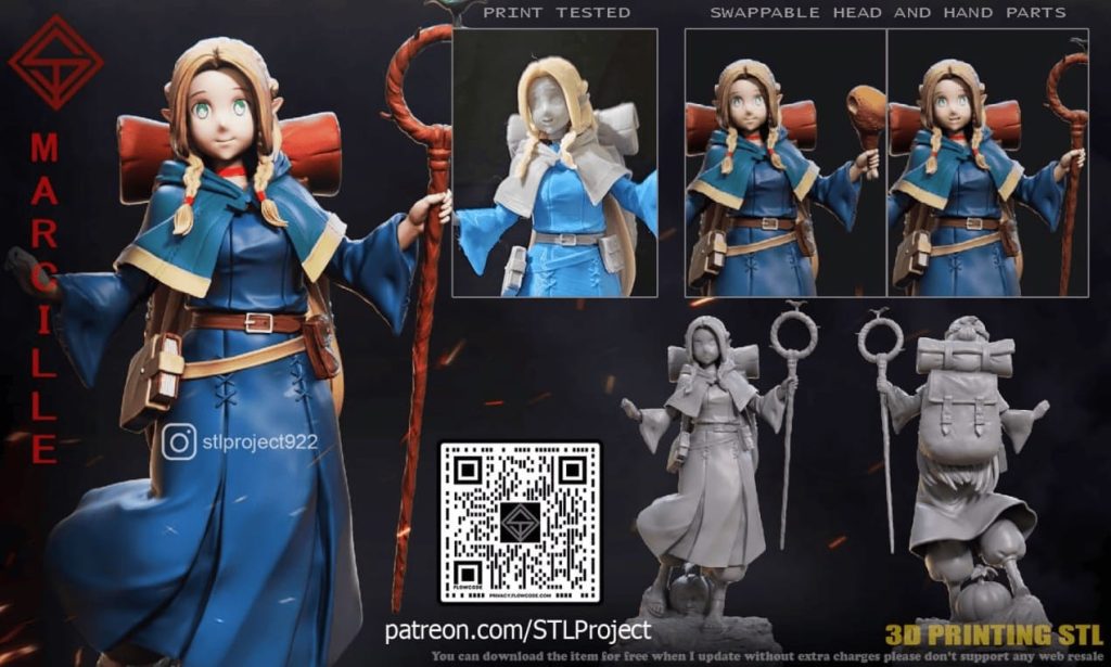 图片[2]-STL Project 迷宫饭 玛露西尔-P站图纸收藏馆