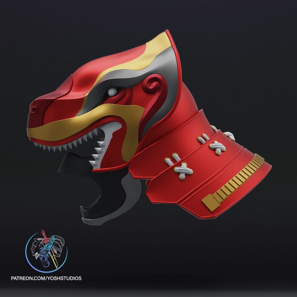 图片[2]-Yosh 战国红色游侠头盔-P站图纸收藏馆