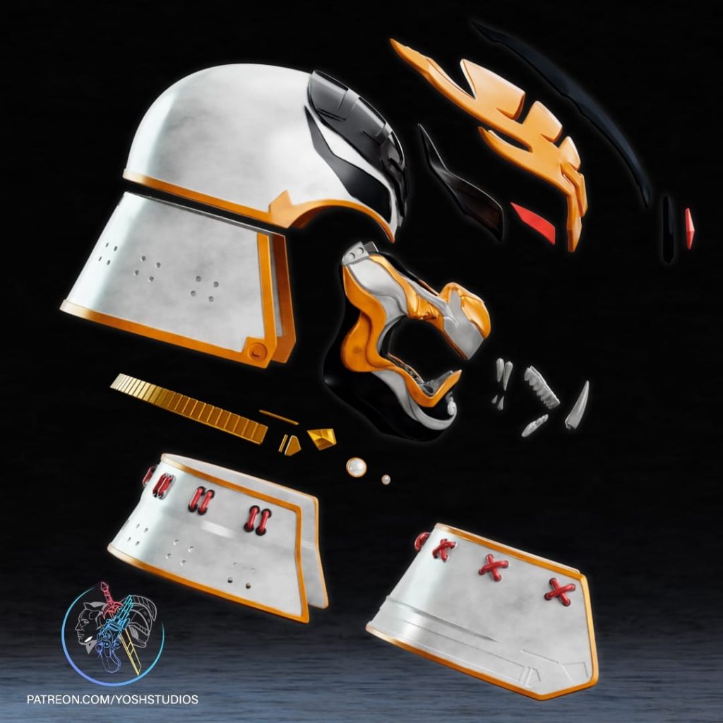 图片[4]-Yosh 战国时代龙王头盔-P站图纸收藏馆