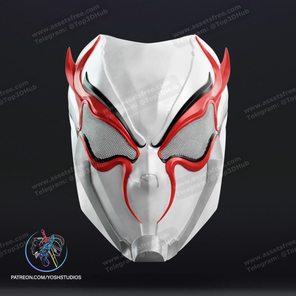 Yosh 战国白色面具-P站图纸收藏馆