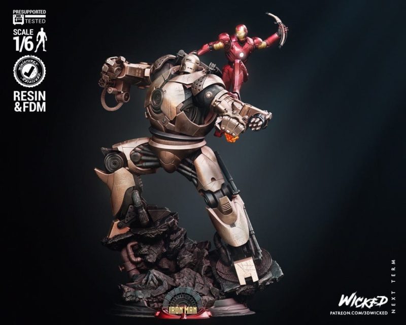 3DWicked 漫威 铁霸王和钢铁侠-P站图纸收藏馆