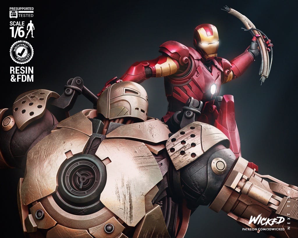 图片[2]-3DWicked 漫威 铁霸王和钢铁侠-P站图纸收藏馆