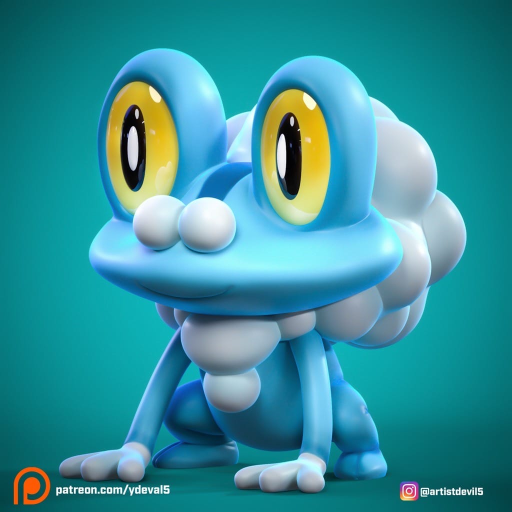 图片[1]-Ydeval 精灵宝可梦 呱呱泡蛙-P站图纸收藏馆