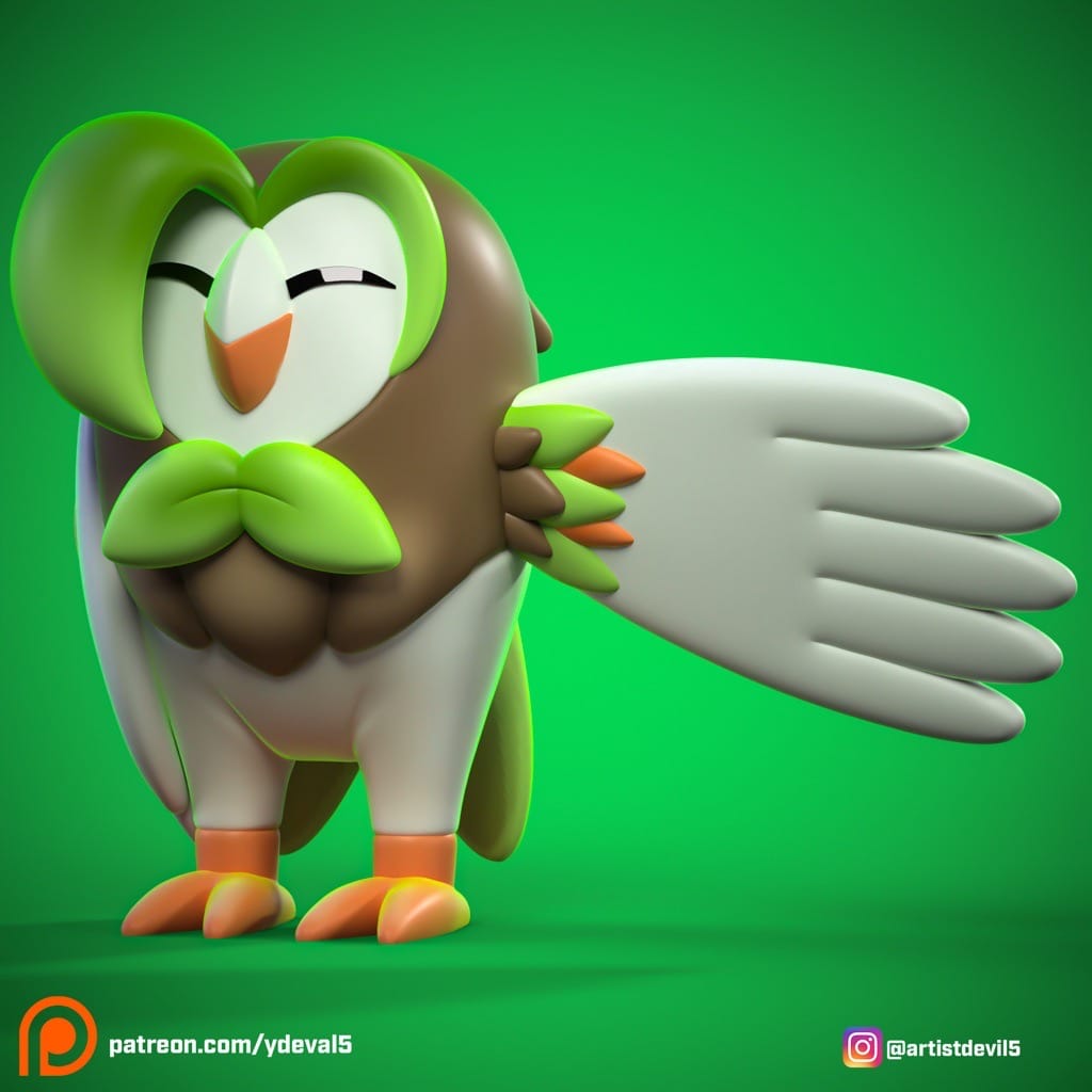 Ydeval 精灵宝可梦 投羽枭-P站图纸收藏馆