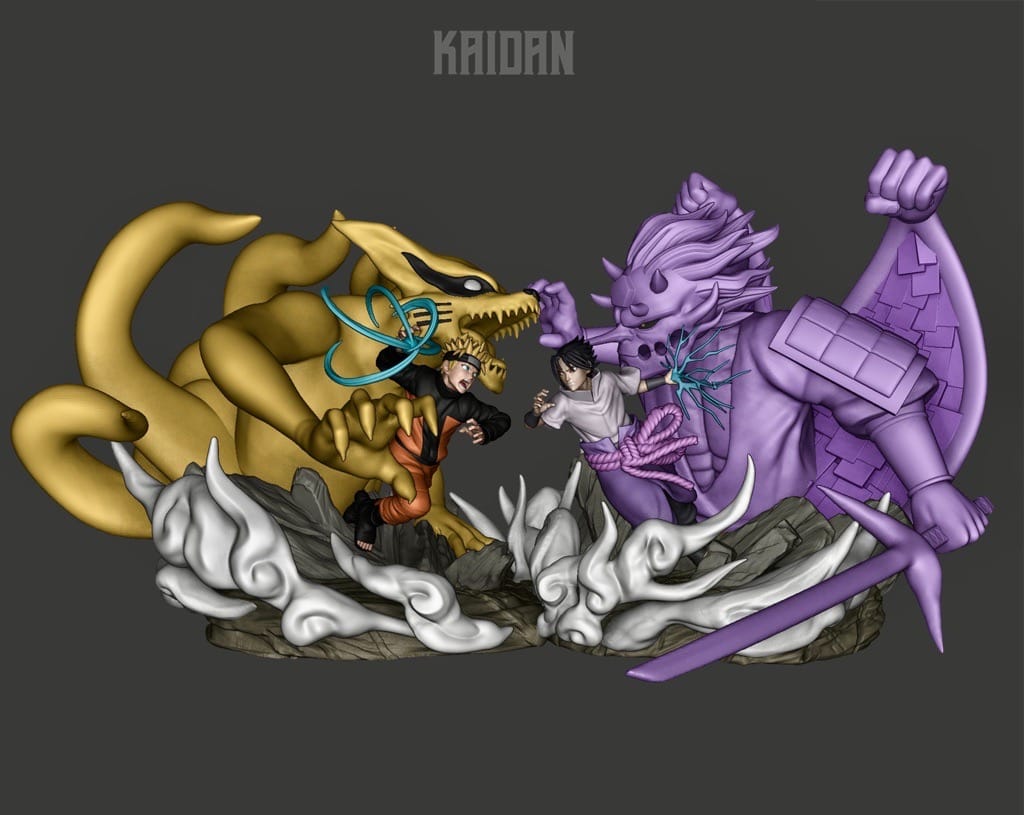 Kaidan 火影忍者 鸣人vs佐助-P站图纸收藏馆