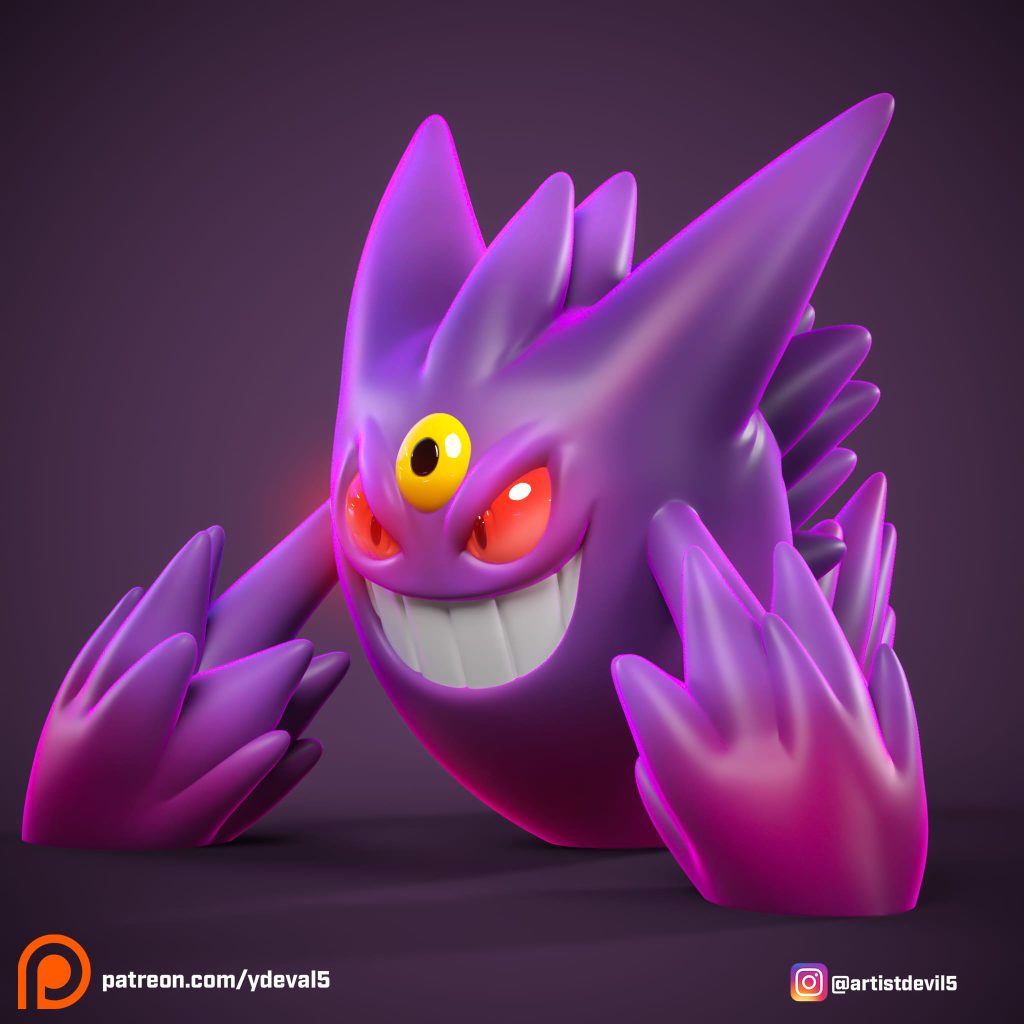 Ydeval 精灵宝可梦 耿鬼-P站图纸收藏馆