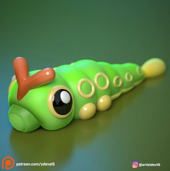 Ydeval 精灵宝可梦 绿毛虫-P站图纸收藏馆