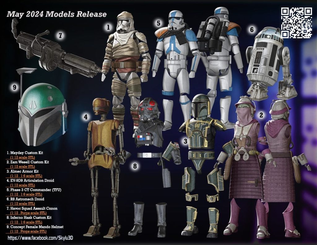 Skylu3D 道具图纸合集-P站图纸收藏馆