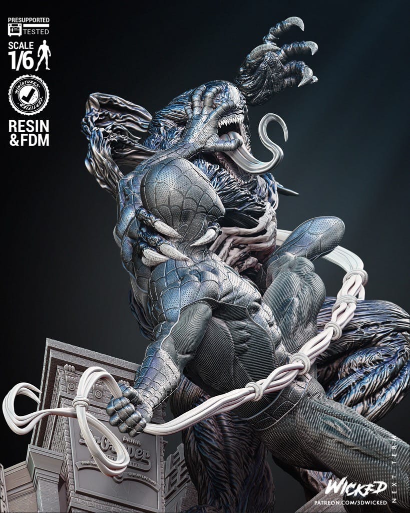 图片[2]-3DWicked 漫威 蜘蛛侠VS毒液-P站图纸收藏馆