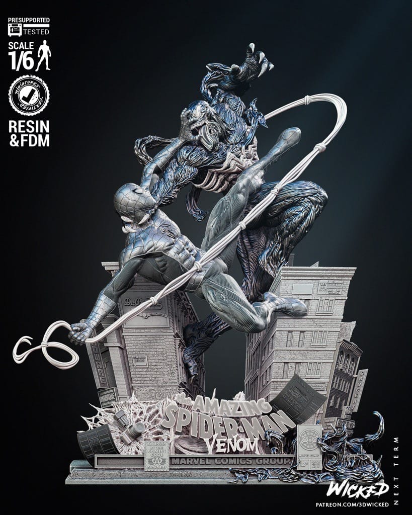 3DWicked 漫威 蜘蛛侠VS毒液-P站图纸收藏馆