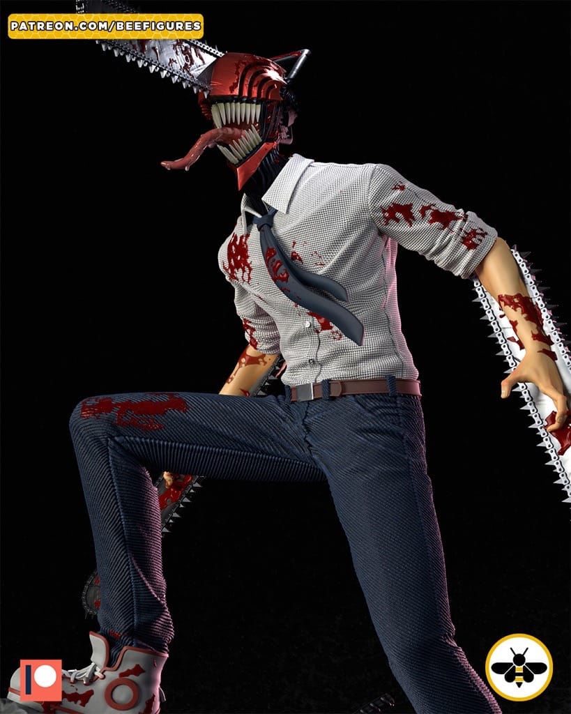 图片[2]-Bee Figures 链锯恶魔电次-P站图纸收藏馆