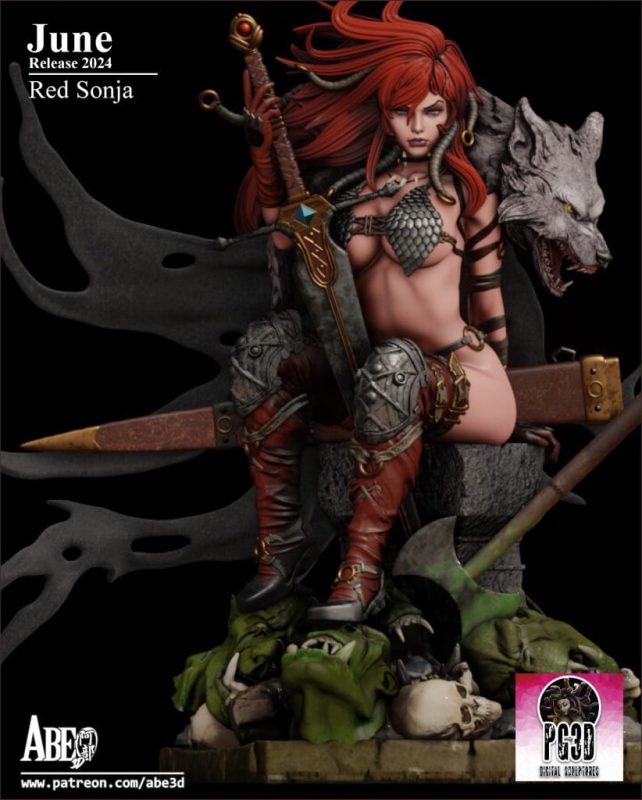 ABE3D 女王神剑 红发索尼娅-P站图纸收藏馆