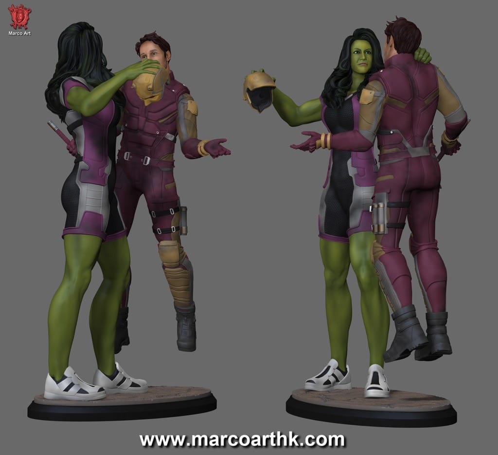 图片[2]-Marco Art 漫威 女绿巨人和夜魔侠-P站图纸收藏馆