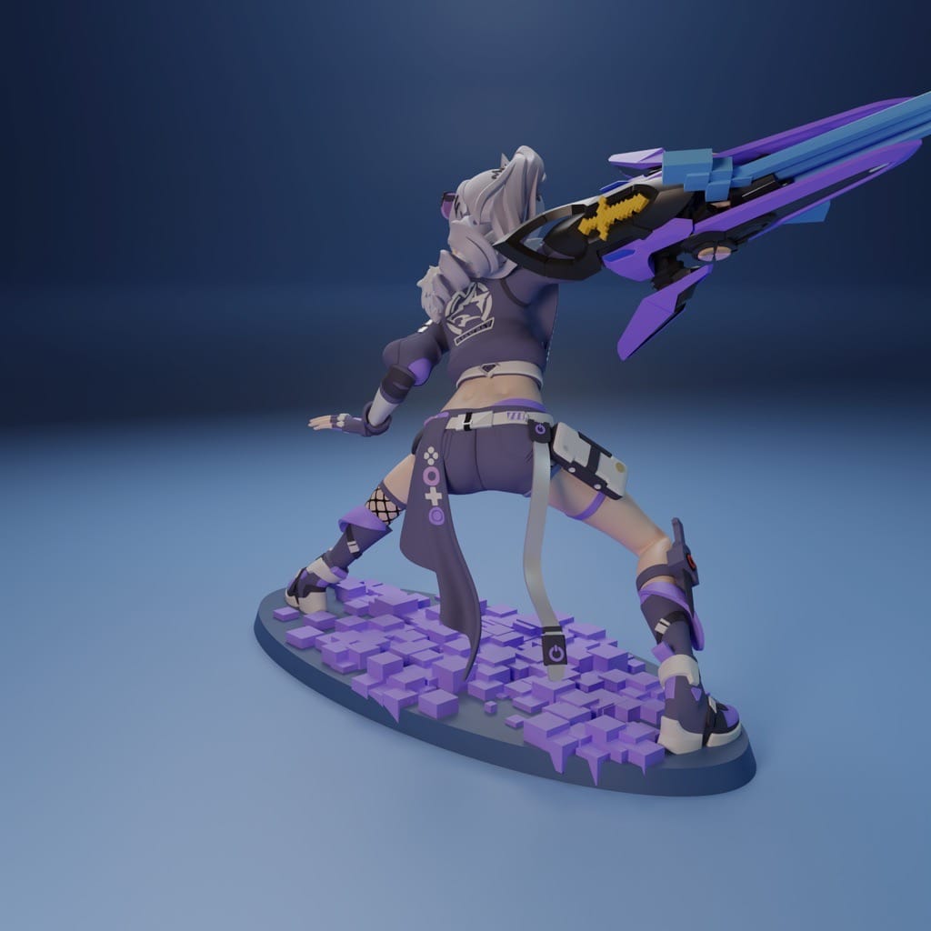 图片[2]-FunserviceSTL 崩坏:星穹铁道 银狼-P站图纸收藏馆